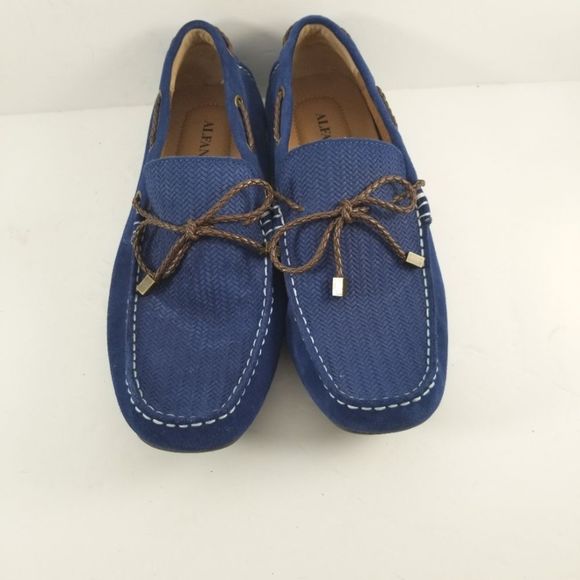 ALFANI Men's Blue Suede Loafers. Size 9M. S693. - Picture 2 of 6